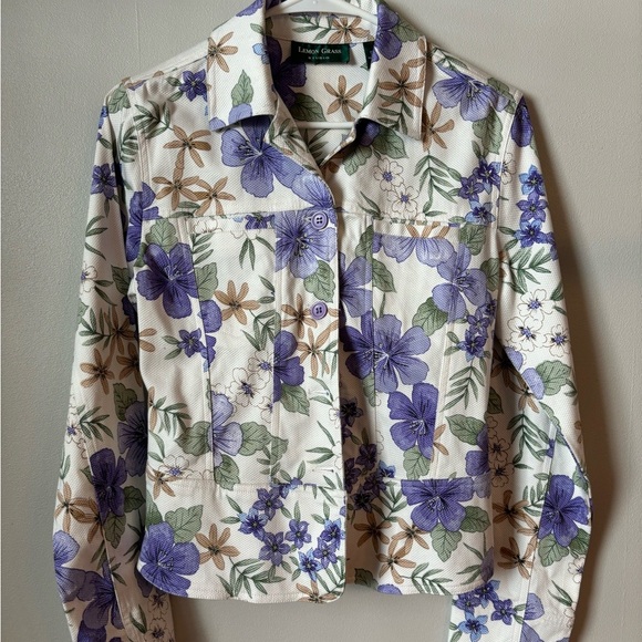 Y2K Denim Spring Cotton Floral Cottagecore Jacket - Size Small - Picture 4 of 8